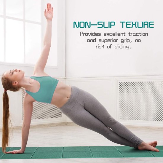 Yoga mat Opvouwbaar Antislip Draagbaar Milieuvriendelijke PVC Dikke Fitness Training Pilates Gym Oefenmat Workout voor Dames Heren Kinderen - Opvouwbare Yogamat. van Joques — afbeelding 5