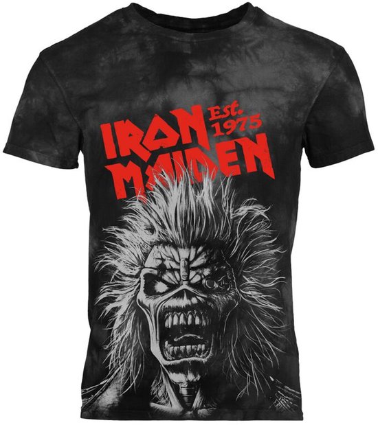 Iron Maiden Jumbo Scream Head Heren T-shirt - zwart/grijs - 4XL