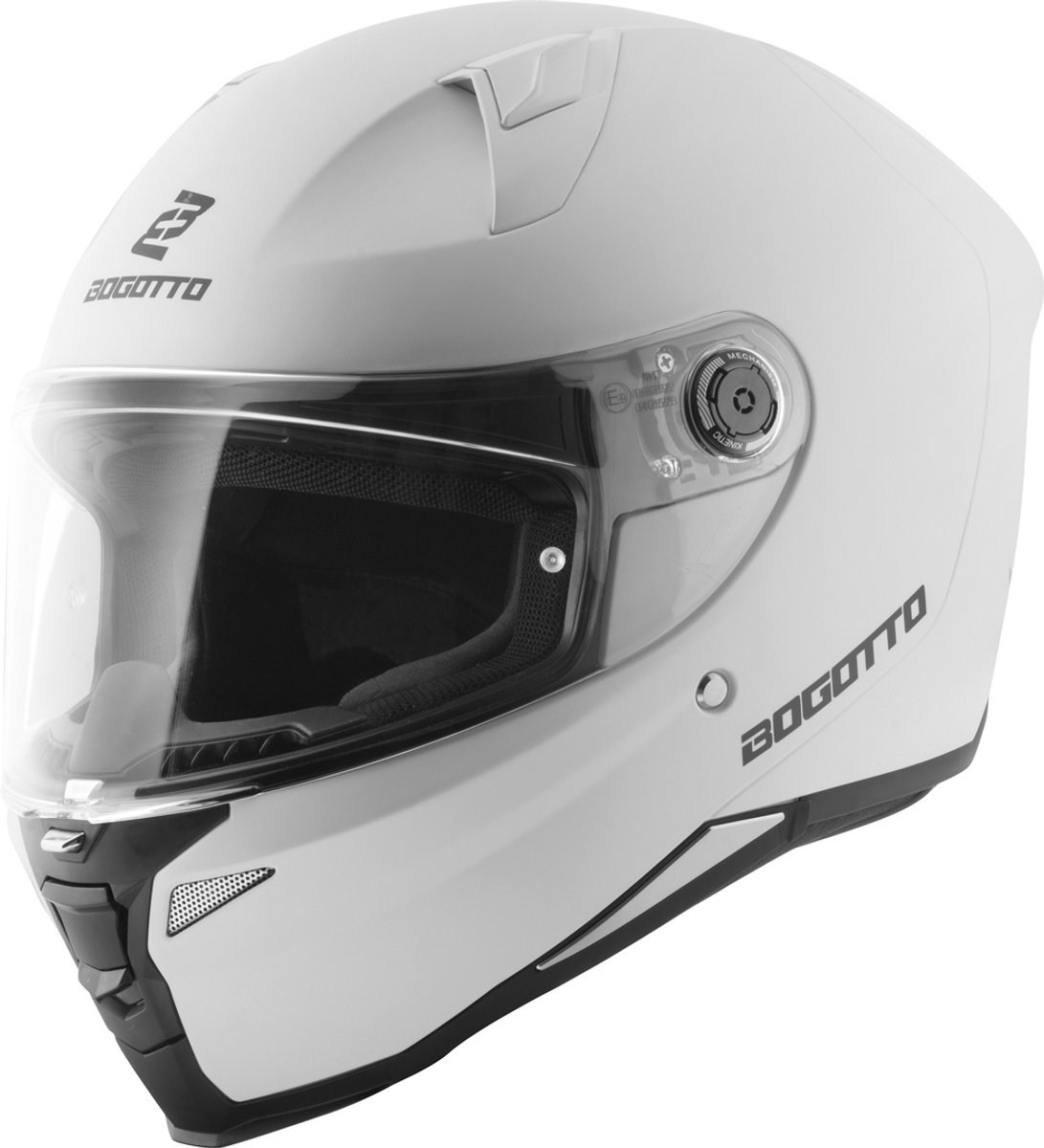 Bogotto FF110B Solid Wit Integraalhelm - Maat L - Helm