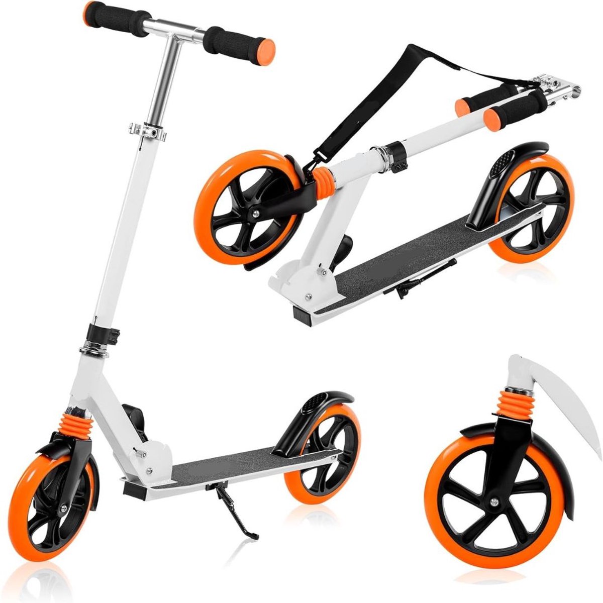 Zylo® Stuntstep Jongen - Stuntstep Volwassenen - Voor Jongesn en Meisjes - Wit Oranje - 87cm x 34cm x 92cm