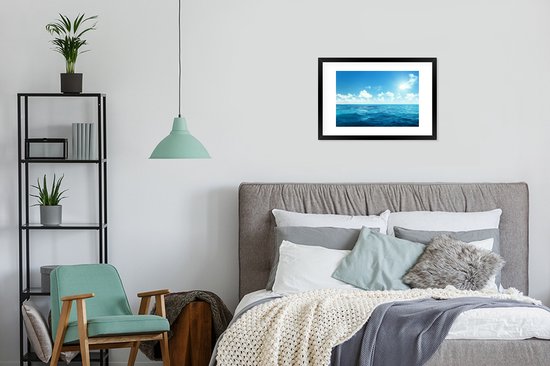 Fotolijst incl. Poster - Zee - Lucht - Zon - 60x40 cm - Posterlijst