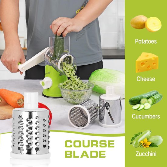 Alleshelfer Râpe à Fromage Avec Manivelle, Râpe à Fromage En