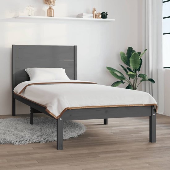 Homestyle4u 2291, houten bed 90 x 200 cm, met lade, wit, eenpersoonsbed