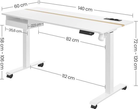 Vergadertafel HonMove | Elektrisch zit-sta bureau