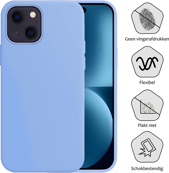 Coque pour iPhone 15 Plus Coque Siliconen Case Cover - iPhone 15 Plus Case Cover Case Siliconen - Blauw