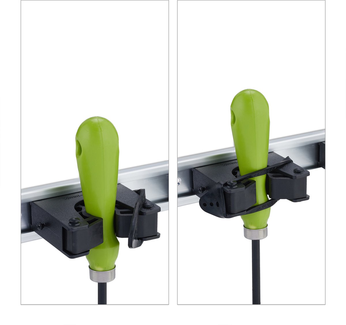Rifrpha 4 stuks bezemhouders, zelfklevend, bezemhouder, zelfklevend, mophouder, zonder boren, wandhouder, bezemhouder, wandmontage, grijze mophouder voor keuken, badkamer