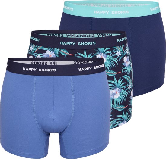 Happy Shorts 3-Pack Boxershorts Heren D924 Hawaii Print - Maat L