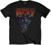 Kiss Heren Tshirt -M- Neon Band Zwart