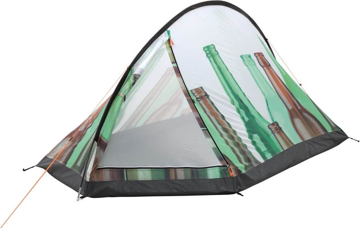- Tenten - Tent - Tent 2 persoons - Wit, groen en bruin - 300 x 150 x 10 cm