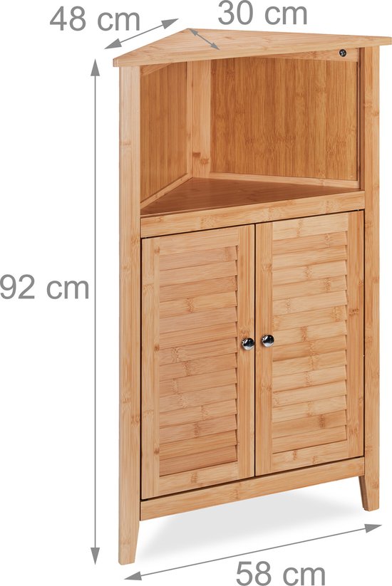 Houten tuinspiegel met Louvre deuren 98x111x5 cm (hxbxd) naturel