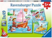 Ravensburger puzzel Watervoertuigen - Legpuzzel - 3x49 stukjes