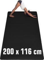 Tapis de Yoga Extra Large 200x125 - Tapis de Fitness 6mm pour Gym à Home - TPE Antidérapant