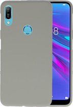 Bestcases Color Telefoonhoesje - Backcover Hoesje - Siliconen Case Back Cover voor Huawei Y6 (Prime) 2019 - Grijs