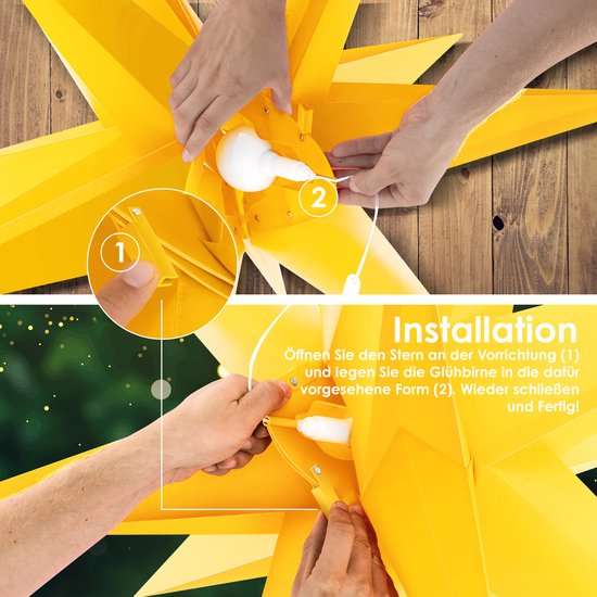KESSER® LED Weihnachtsstern 3D mit Timer für innen & außen