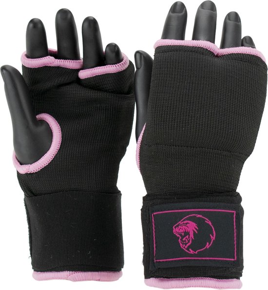 Super Pro Combat Gear Binnenhandschoenen Met Bandage Zwart/Roze Small