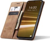 HTC U23 Pro Case - Book Case Cuir Slimline Marron