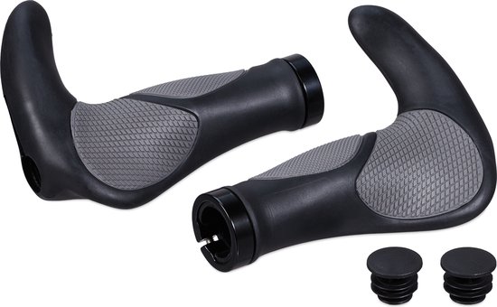 Poignées de vélo ergonomiques Relaxdays Poignées de guidon de vélo de montagne pour trottinette