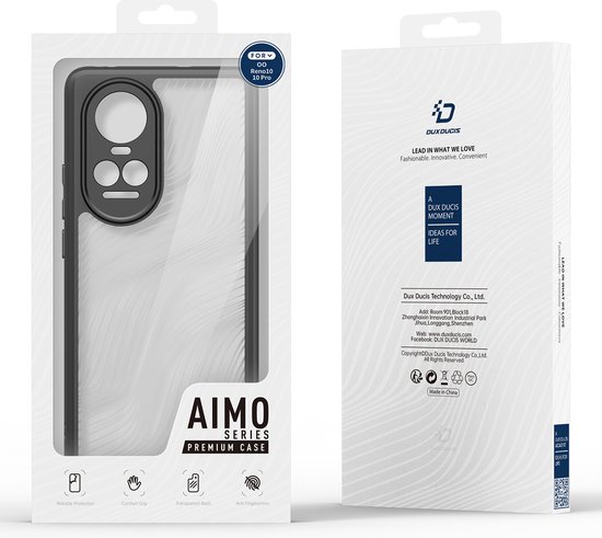 Dux Ducis Aimo adapté pour Oppo Reno 10/10 Pro - Coque arrière Zwart