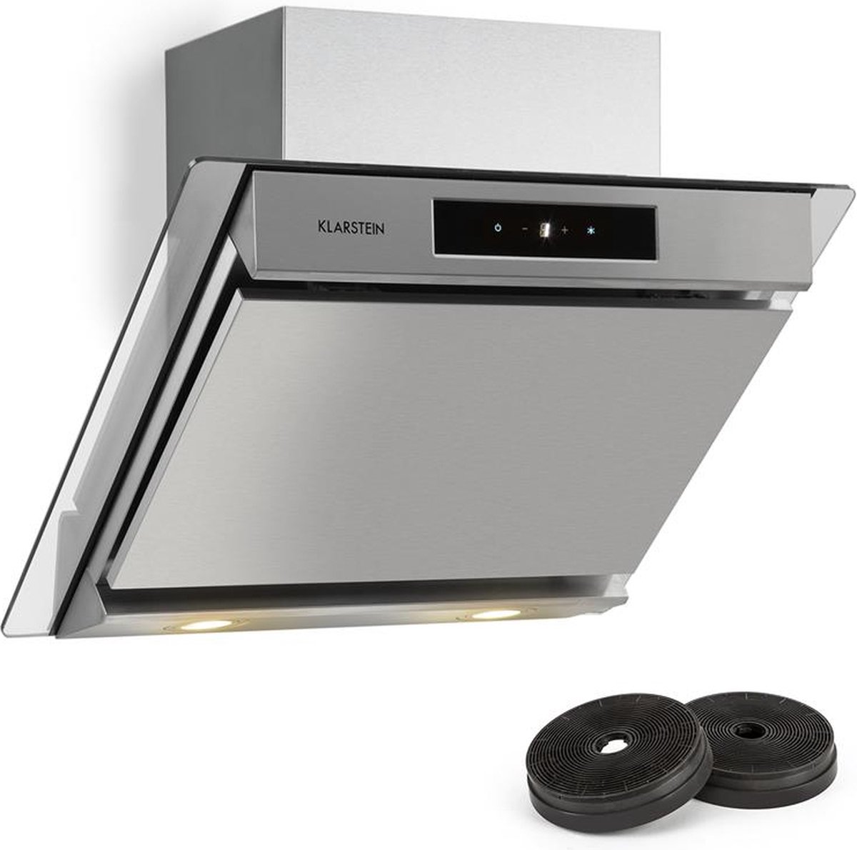Klarstein Balzac Afzuigkap - Circulatieset - 60 CM - 640MÂł/H - Actieve Koolfilter - Zilver
