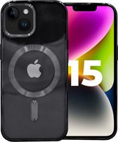 ShieldCase hoesje geschikt voor iPhone 15 hoesje zwart - Magneet compatible - Hoesje met camerabescherming - Zwart hoesje geschikt voor iPhone 15 hoesje magneet zwart - Shockproof backcover hoesje