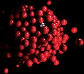 Fotobehang - Vlies Behang - Rode Glanzende Ballen 3D - 312 x 219 cm