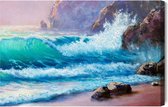 Painting King - Tableau sur toile Roches au bord de la mer - 70 x 50 cm