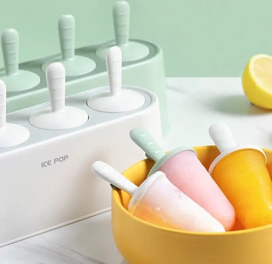 Lot De 2 Moules à Glace Silicone Mini Popsicle – Orange & Violet, 7 Bâtonnets Colorés, Facile Démoulage Pour Enfants & Été