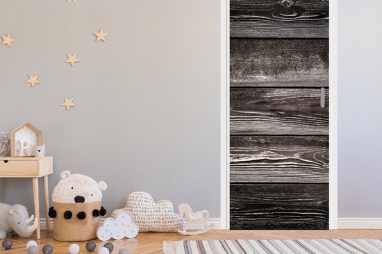 Sticker de porte Rétro - Planches - Bois - Robuste - 90x215 cm - Poster de porte