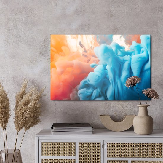 Peinture Roi - Peinture sur toile abstraite avec peinture colorée - 120 x 80 cm