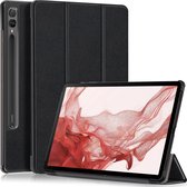 Mobigear - Tablethoes geschikt voor Samsung Galaxy Tab S9 Plus Hoes | Mobigear Tri-Fold Bookcase + Stylus Houder - Zwart