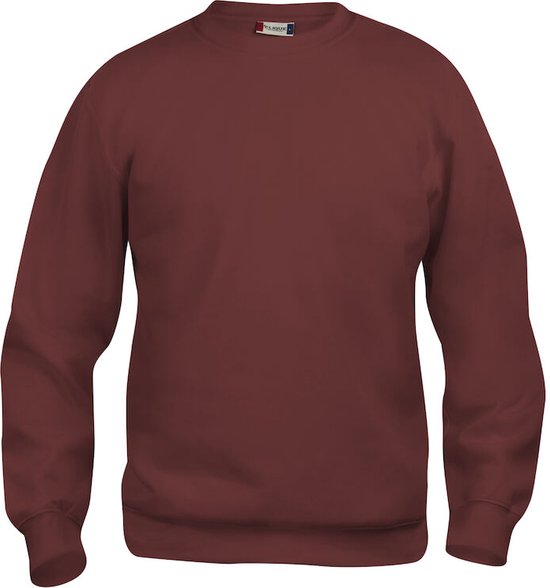 Clique Basic Roundneck Sweater Bordeaux maat M