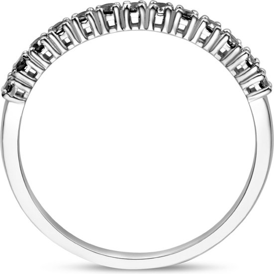 Isabel Bernard De la Paix Cecile 14 Karaat Witgouden Ring | Zwarte Diamant 0.28 ct | - Witgoudkleurig