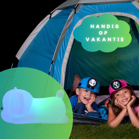Honden Nachtlampje Kinderen - Nachtlamp Hond - Kerstcadeau - Nachtlampje Baby - Slaaplampje - Touch Multi kleur - LED verlichting - Zacht Siliconen - USB oplaadbaar van Flowenzo — afbeelding 5