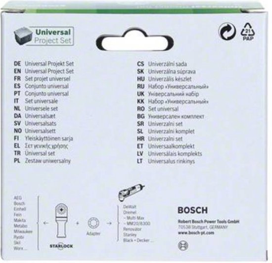 Bosch 2609256F49 Starlock 12-delige multitool accessoires - Bosch