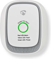 Nedis SmartLife Gasdetector - Zigbee 3.0 - Netvoeding - Levenscyclus sensor: 5 Jaar - EN 50194-1:2009 - Android™ / IOS - Met testknop - 75 dB - Wit