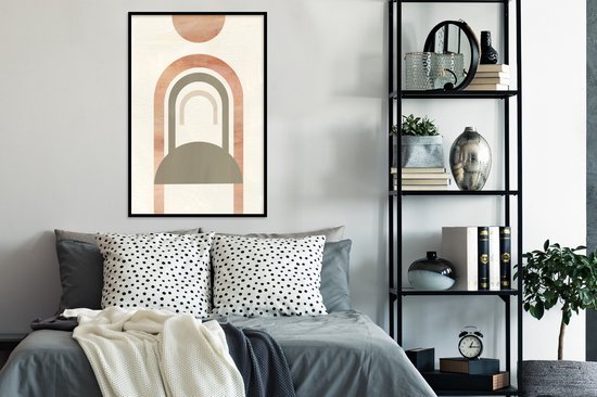 Cadre photo avec affiche - Décoration de chambre esthétique - Arc-en-ciel - Abstrait - Design - Décoration murale - Décoration de chambre adolescents - Vintage - Cadre pour affiche - 60x90 cm