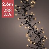 2,6m LED Cluster kerstboomverlichting - Goud - 288 lampjes - Dimbaar