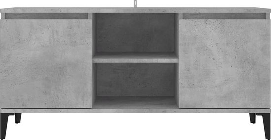 The Living Store Tv-meubel Industrieel - 103.5 x 35 x 50 cm - Betongrijs