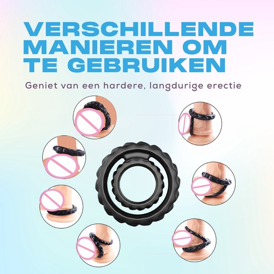 hoe gebruik je een penisring Vibrerende Dubbele Cockring - Langdurig Plezier