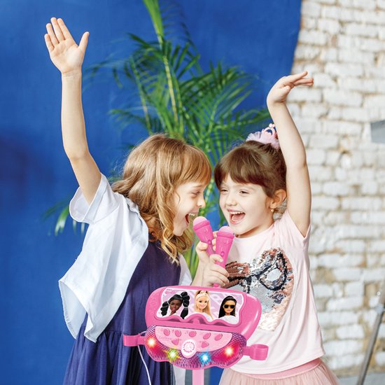 Lexibook Barbie, Microphone Bluetooth® avec fonction Changement de voix, Porte-téléphone inclus, Enceinte intégrée, Rose, MIC240BB Lexibook Barbie, Microphone Bluetooth® avec fonction Changement de voix, Porte-téléphone inclus, Enceinte intégrée, Rose, MIC240BB