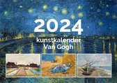 Kunstkalender Van Gogh - Maandkalender 2024 - A4-formaat - kalender met weeknummers - wandkalender met 12 schilderijen