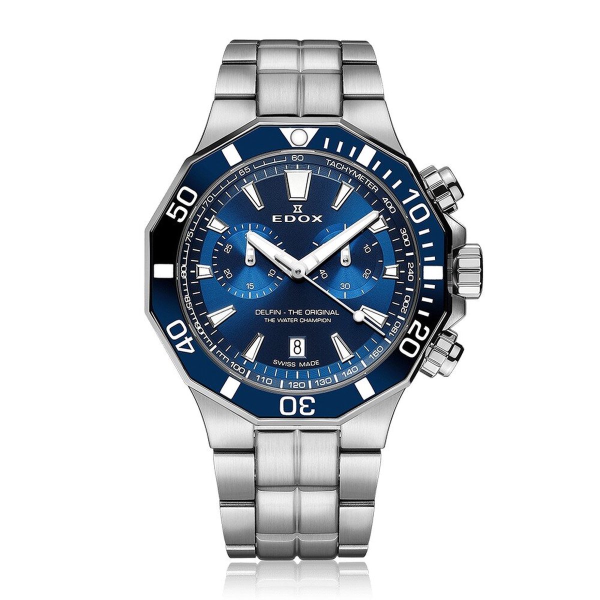 EDOX Delfin The Original Chrono 10112-3BUM-BUIN mannen horloge