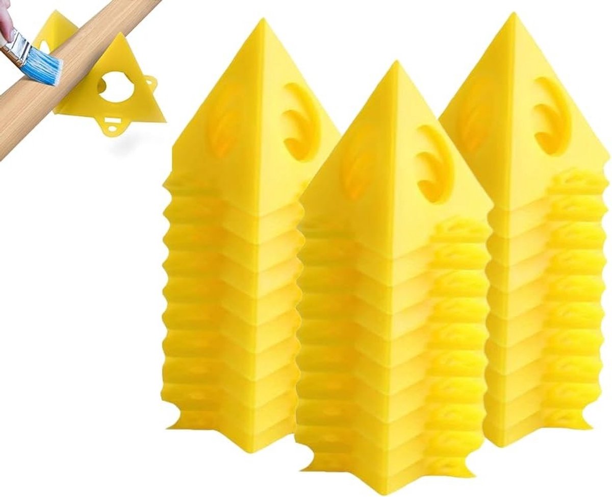 Verstelbare schilderstandaard voor 40 schilderijen, ideaal voor handwerk en creatief gebruik, geschikt voor kast- en deurdecoratie (Geel)