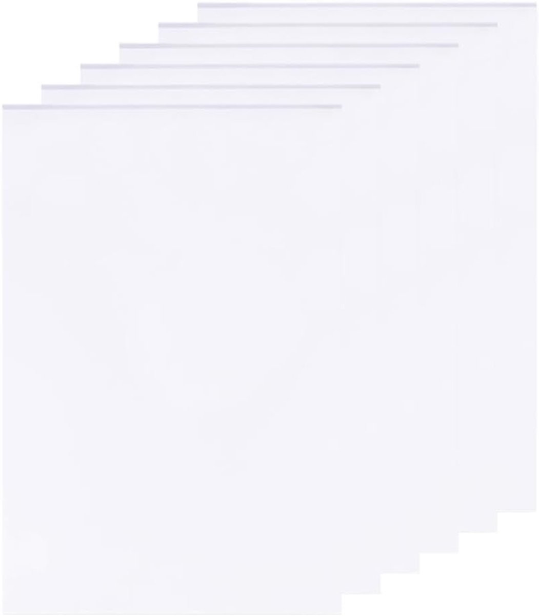 Set van 6 Witte Schuimplaten 3mm, 30x20cm Rectangulaire Schuimplaat voor Kunst, Knutselen, Modelbouw en Scrapbooking