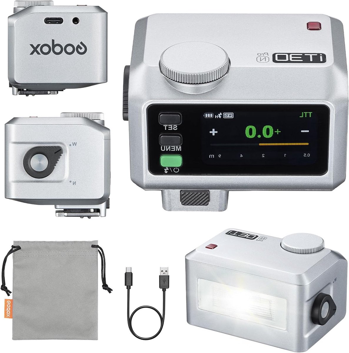 Compacte Camera Flitser met TTL en 2.4GHz Systeem, 1/8000s High-Speed Sync, Volledig Kleuren Touchscreen, Geschikt voor Nikon Camera's, Ideaal voor Professionele Fotografie