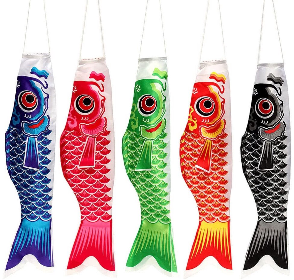 aladdien - Windvlag Koi Karper - Traditionele Japanse Stijl - weerbestendig - Satin Vlag - Decoratie voor Thuis en Winkel - Anime Vis