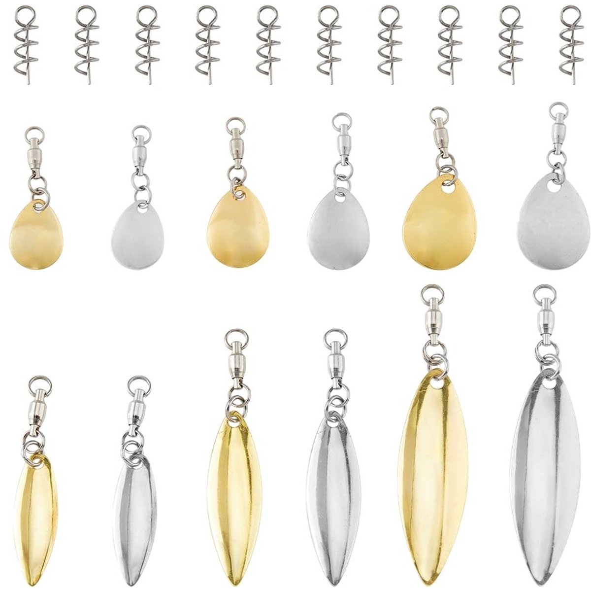 Allecto - Staart Spinners - Vissen Lokken - 36 Stuks - Kunstmatige Aas - Spinner Blades - DIY Visbenodigdheden - Gemengde Kleur