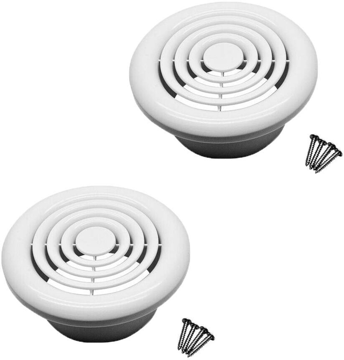 Allecto - Cirkel Air Vent Cover - Luchtuitlaat - Hoge Kwaliteit - Wit - Ventilatie - Geschikt voor binnenlucht - 100mm