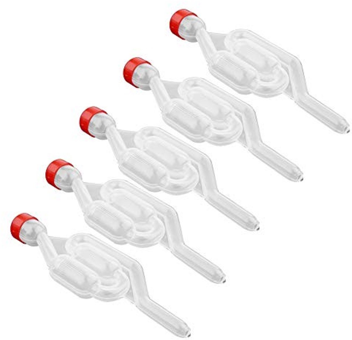 aladdien - Plastic drain valve - Fermentatie accessoires - 5 stuks - Transparant - Ideaal voor wijn en bier - Voorkomt oxidatie en vliegen