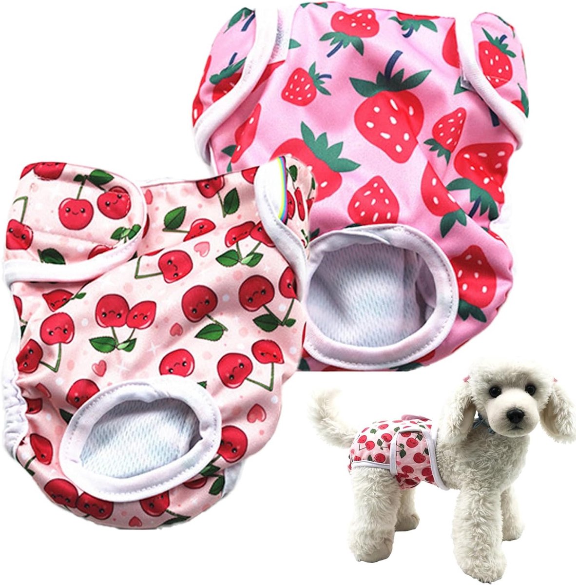 Herbruikbare hondenluiers voor puppy's - Absorberende en wasbare luiers voor kleine honden, ideaal voor incontinentiebeheer en comfort